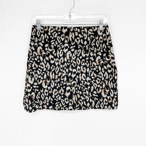 H&M Leopard Print Mini Skirt Size Small
